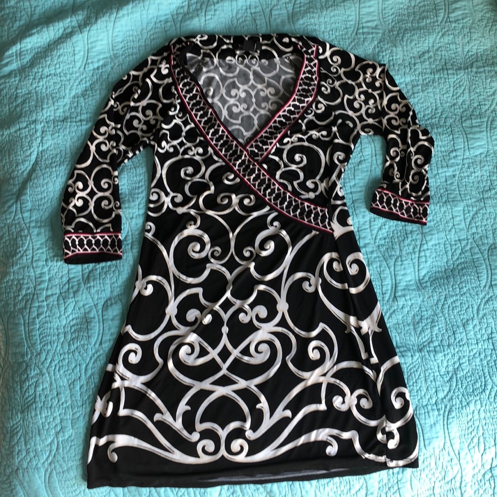 White House black market stretchy wrap dress